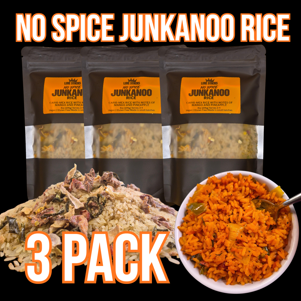 NO Spice Junkanoo Rice Multipack (3 8oz packs )